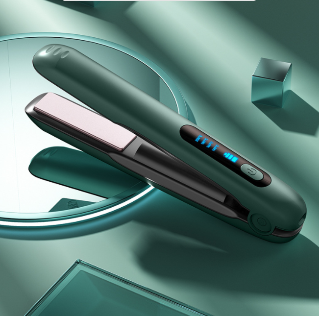 Wireless Hair Straightener Flat Iron Mini 2 IN 1 Roller USB