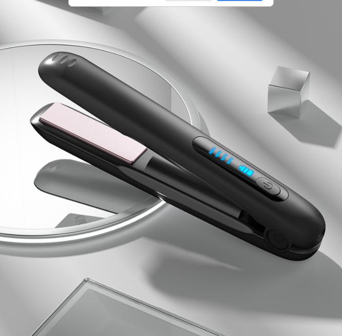 Wireless Hair Straightener Flat Iron Mini 2 IN 1 Roller USB